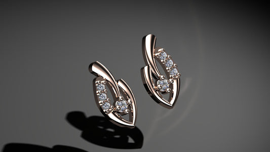 Leafy Diamond Ear Cuffs