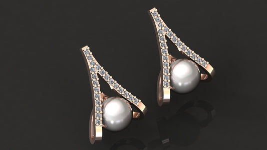 Diamond Crystal Dangling Earrings