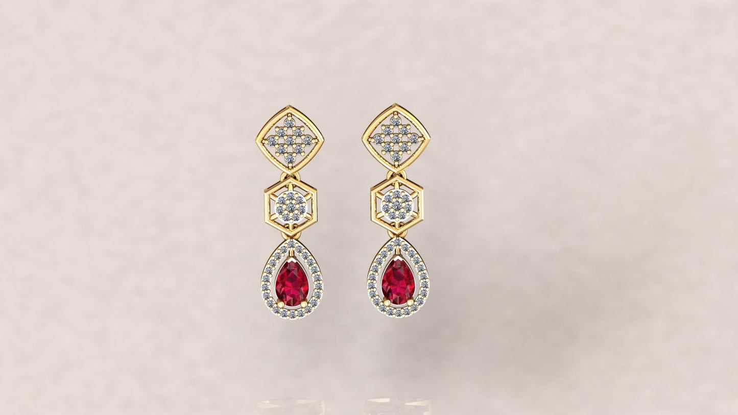 Gleamed Diamond Earrings
