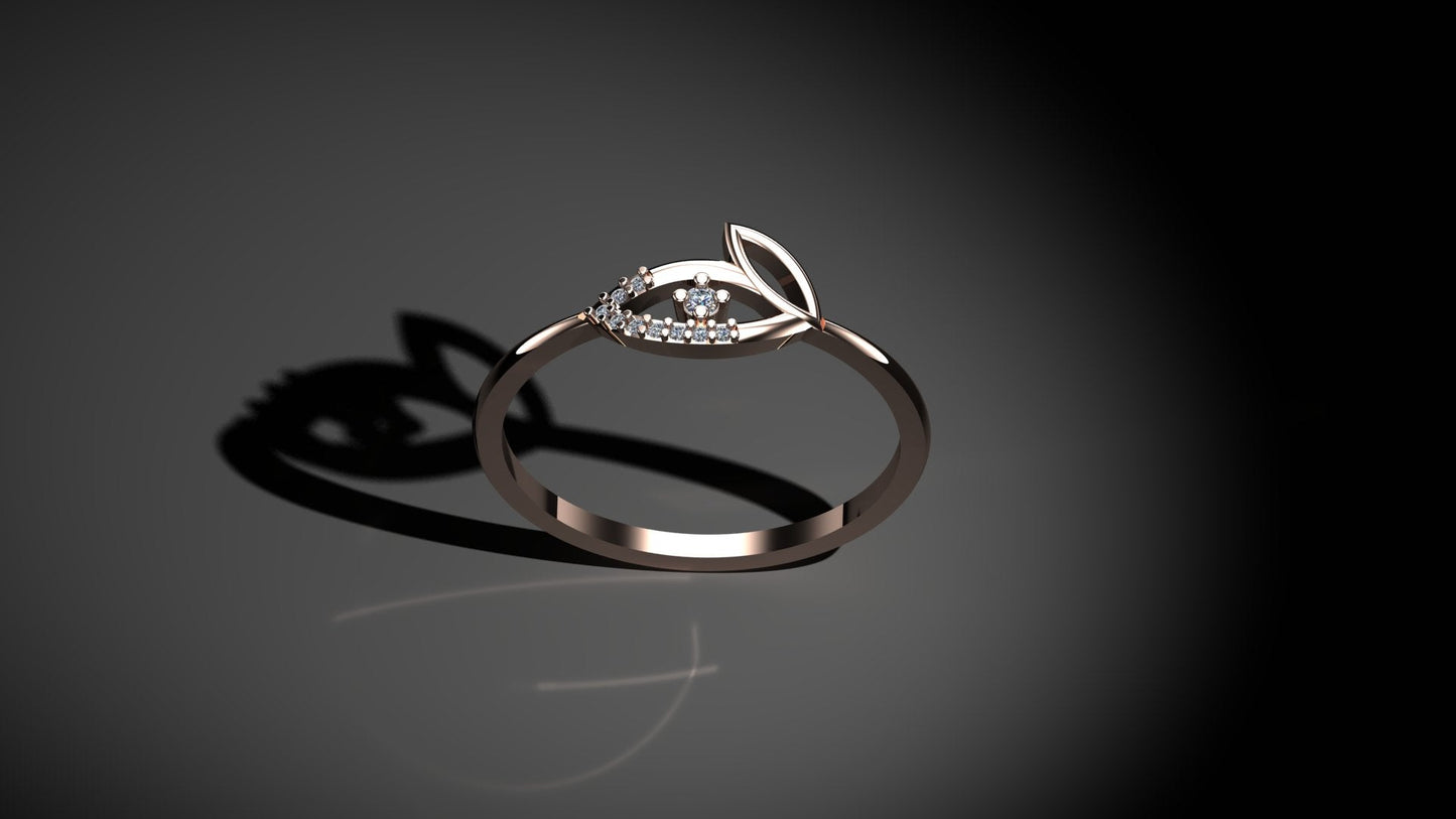 Tangled Glimmer Diamond Ring