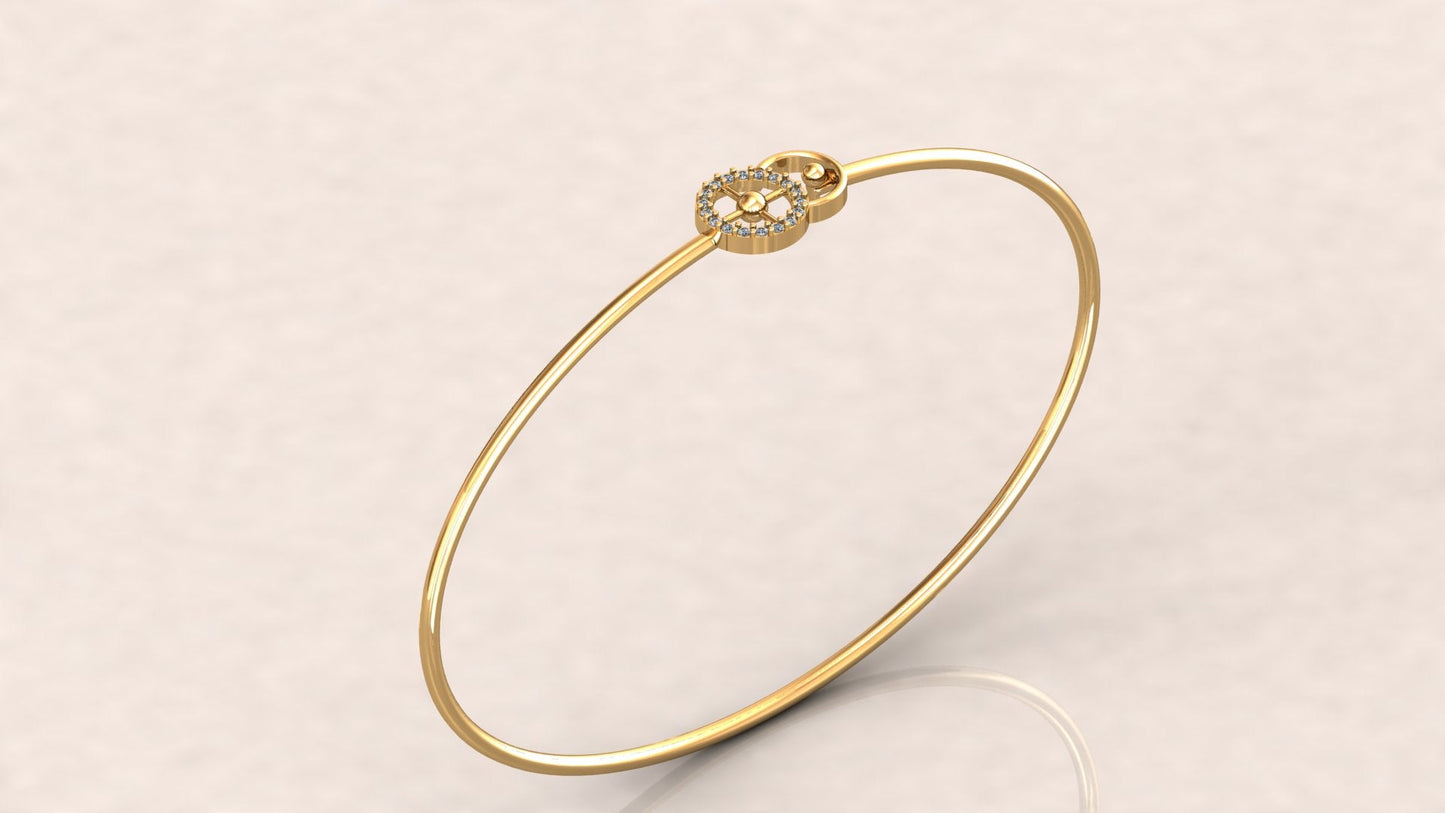 Twirl Diamond Bangle