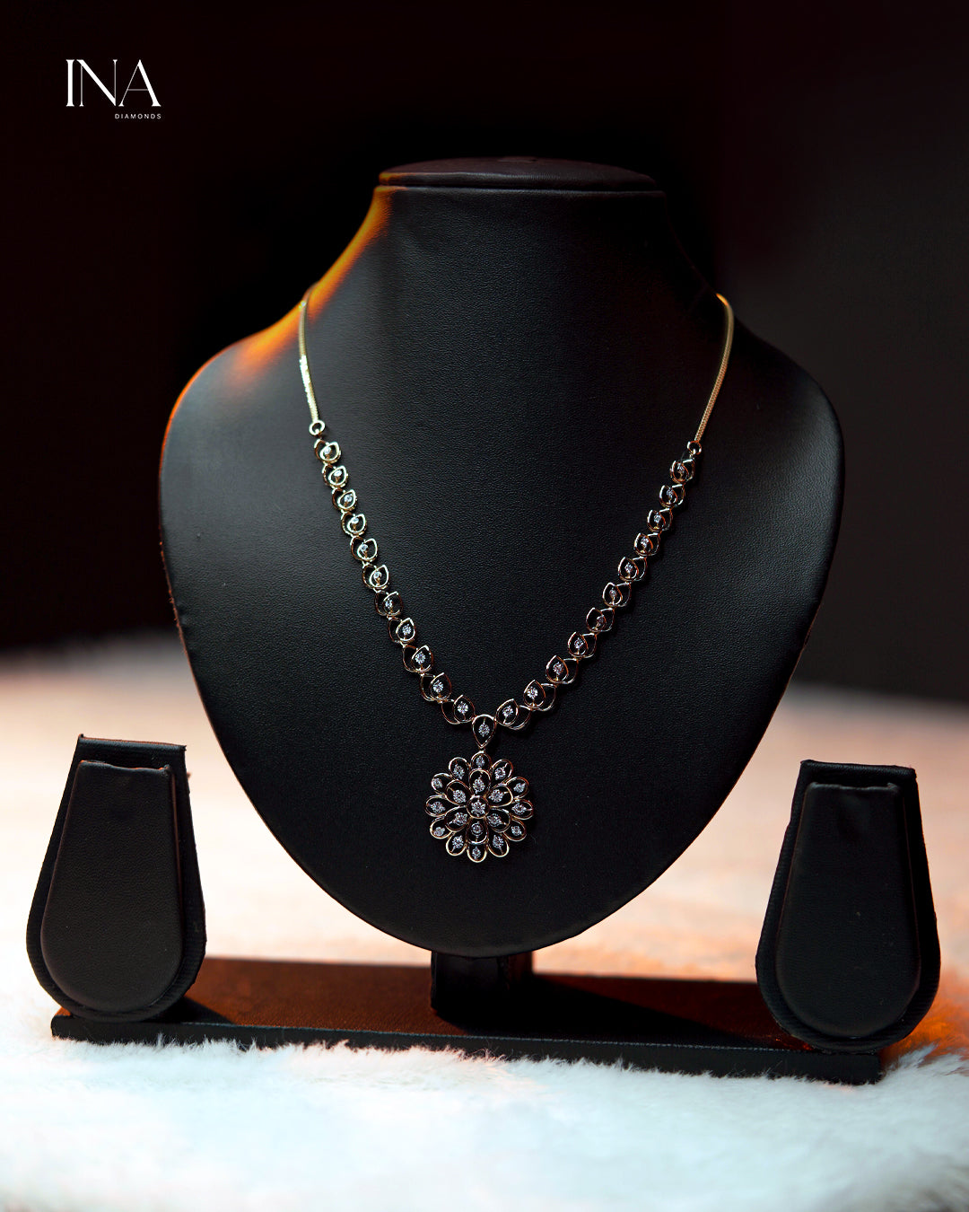 Floral Radiance Diamond Necklace