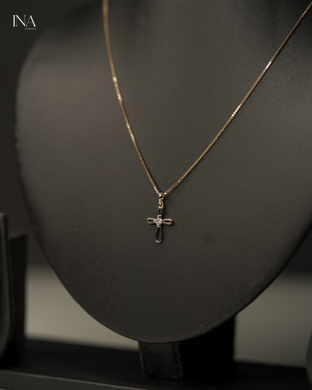 Delicate Cross Diamond Pendant