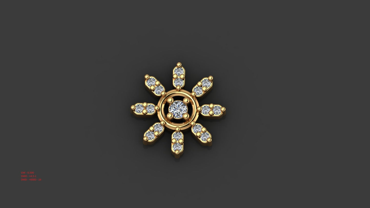 Sunburst Diamond Nosepin