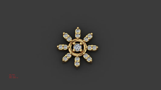 Sunburst Diamond Nosepin
