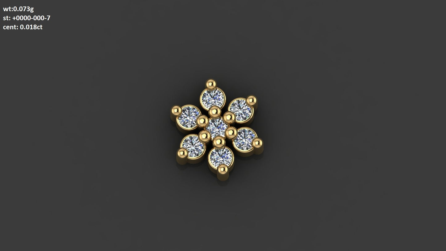 Petite Blossom Diamond Nosepin