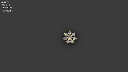 Golden Petal Cluster Nosepin