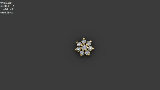 Twinkling Blossom Nosepin