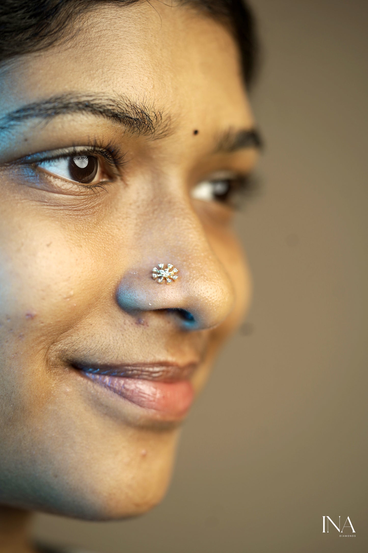 Radiant Starburst Diamond Nose Pin
