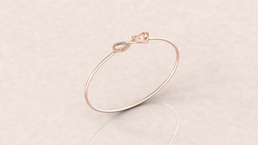 Infinity Love Diamond Bangle
