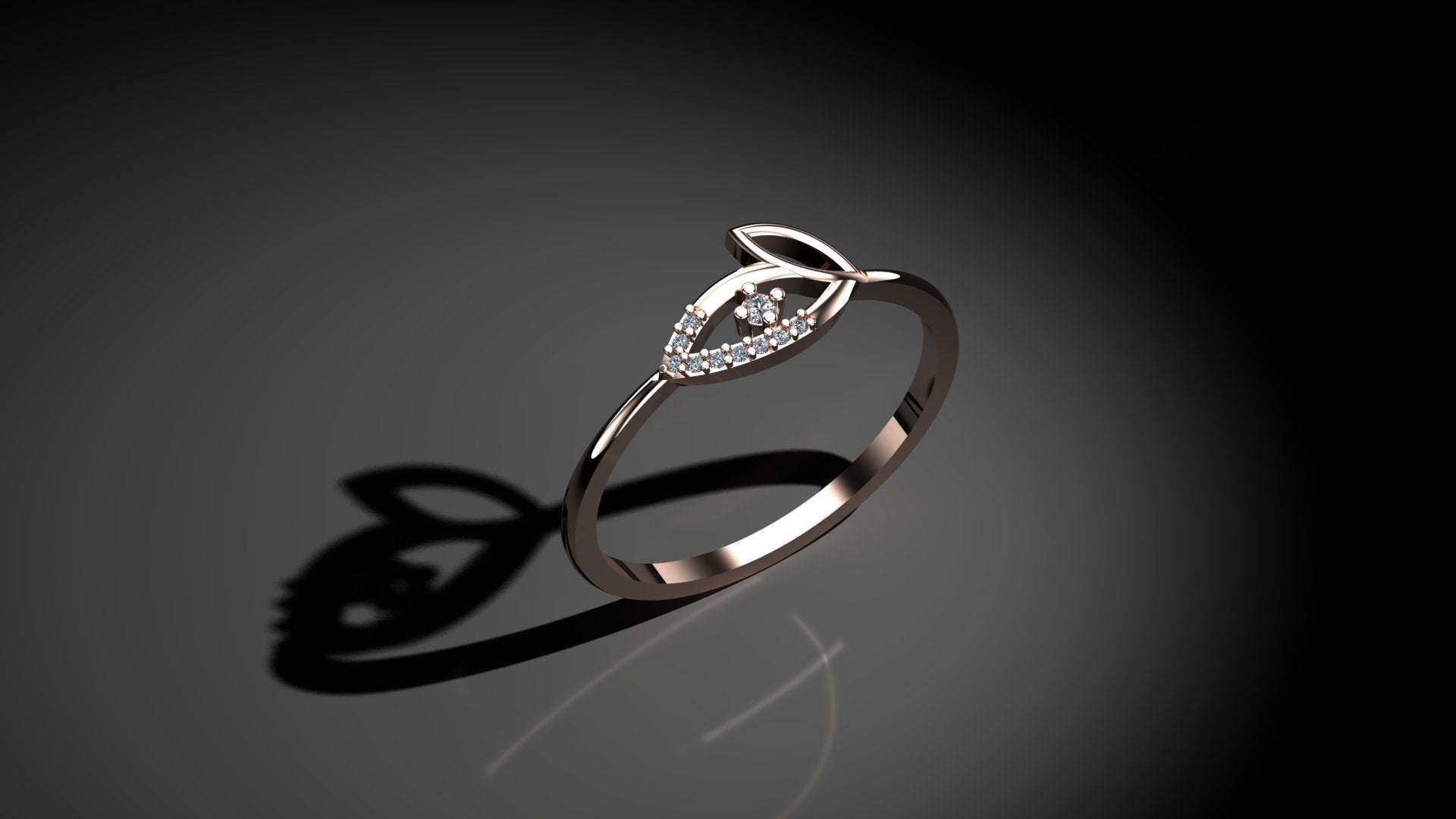 Tangled Glimmer Diamond Ring