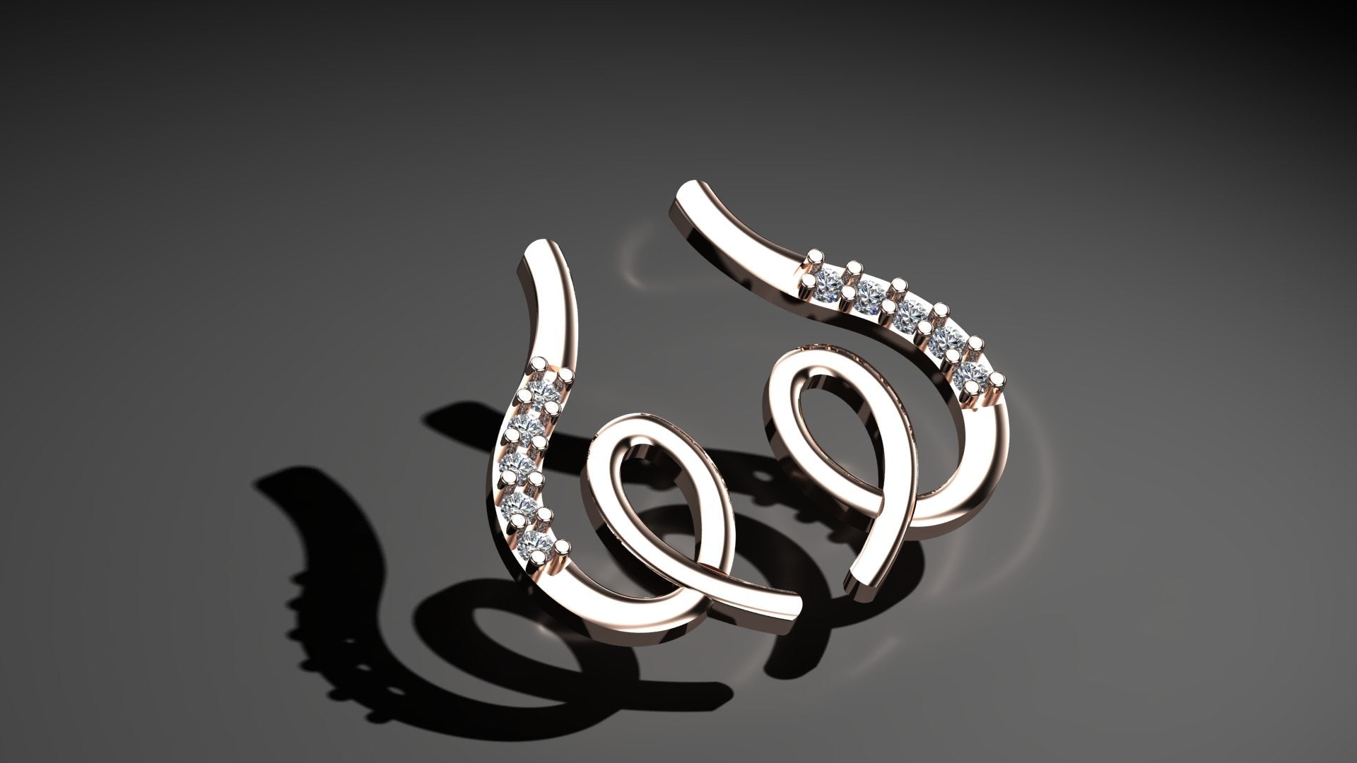 Duet Sparkle Diamond Earrings