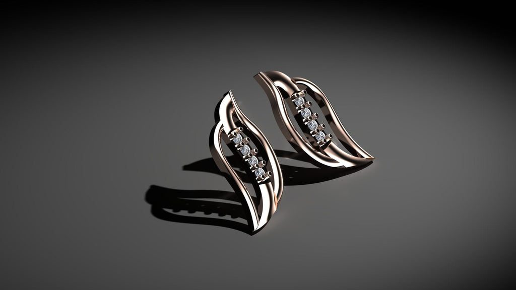 Spring Diamond Stud Earrings