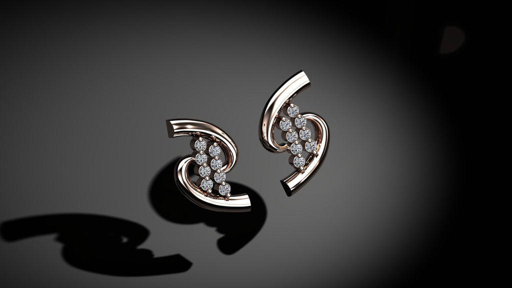 Delicate Sparkling Diamond Earrings