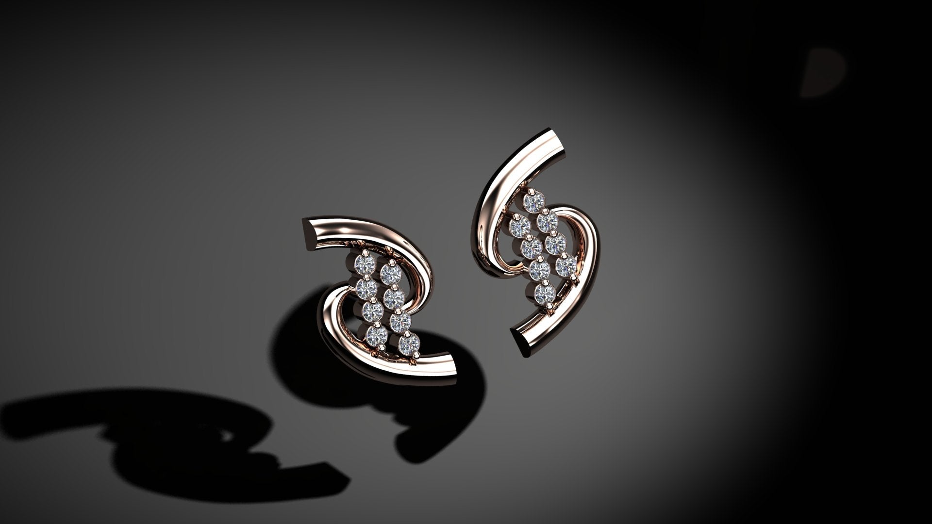 Delicate Sparkling Diamond Earrings