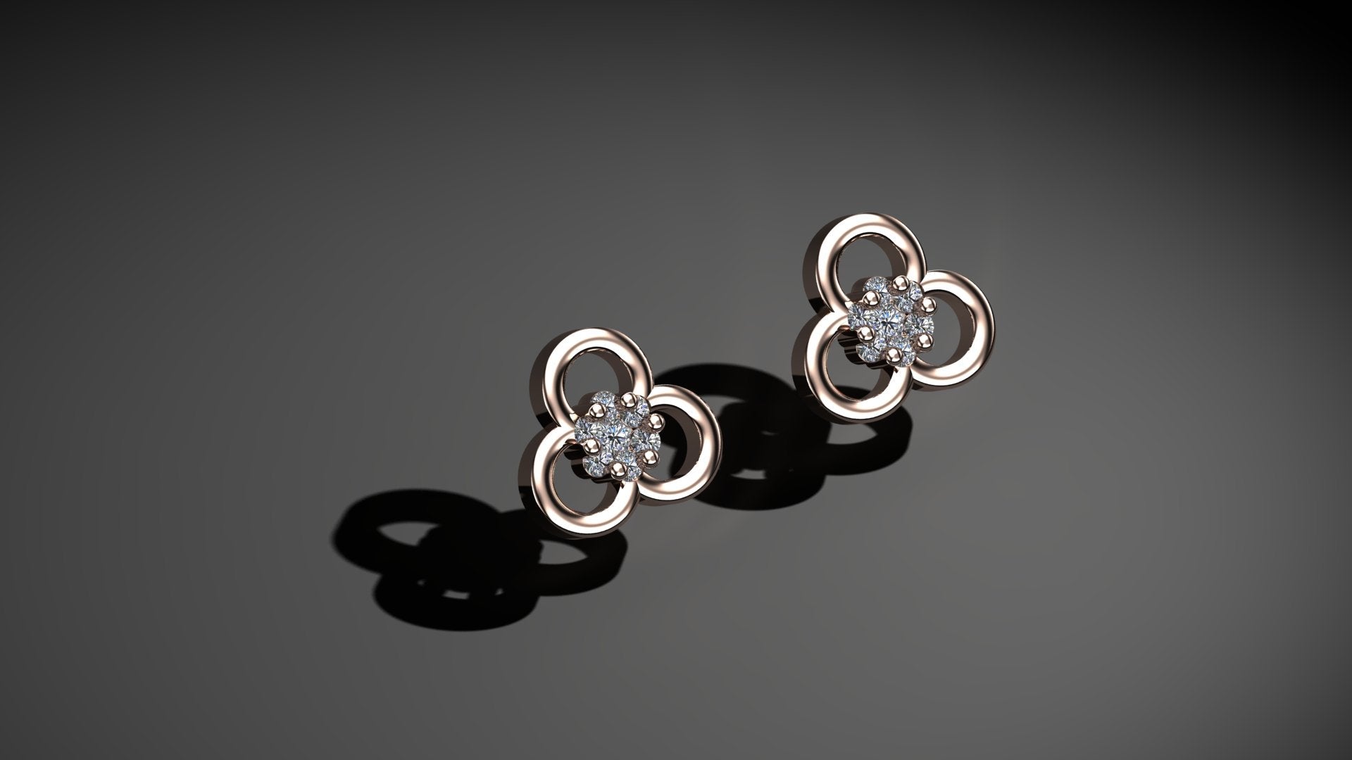 Swirl Diamond Earrings
