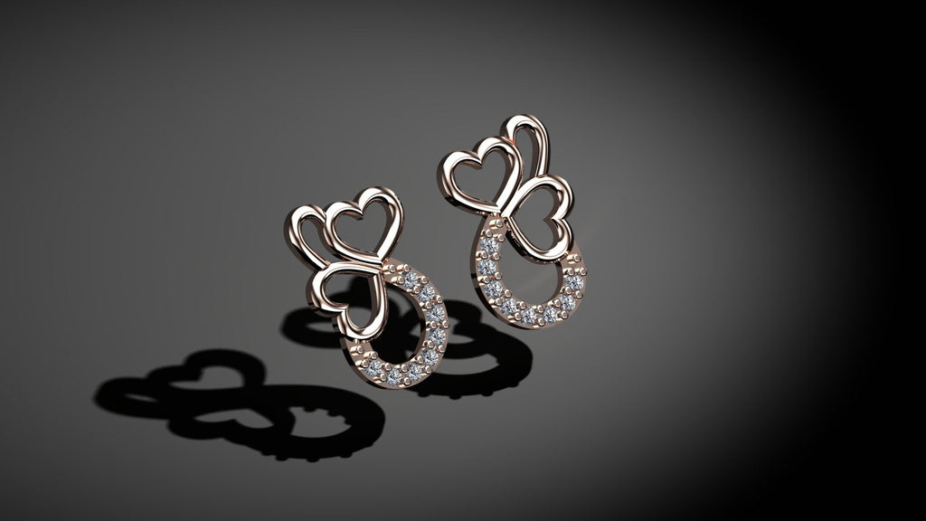 Icy Hearts Diamond Earrings