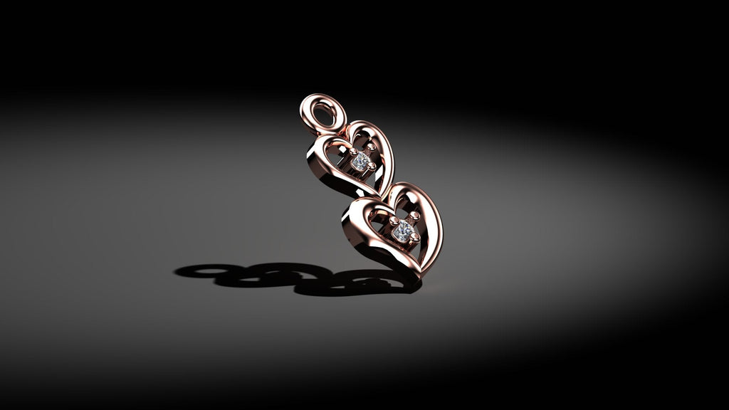 Twin Hearts Harmony Pendant