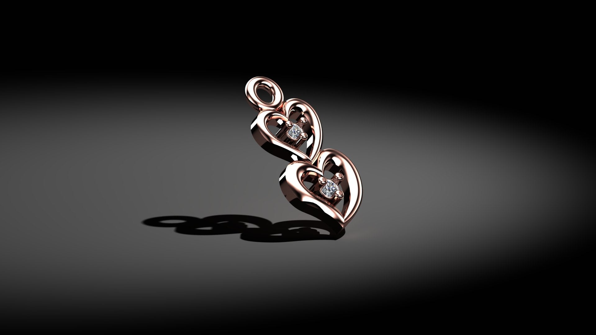 Twin Hearts Harmony Pendant