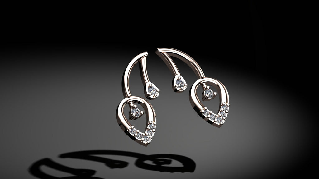 Diamond Leafe Earrings