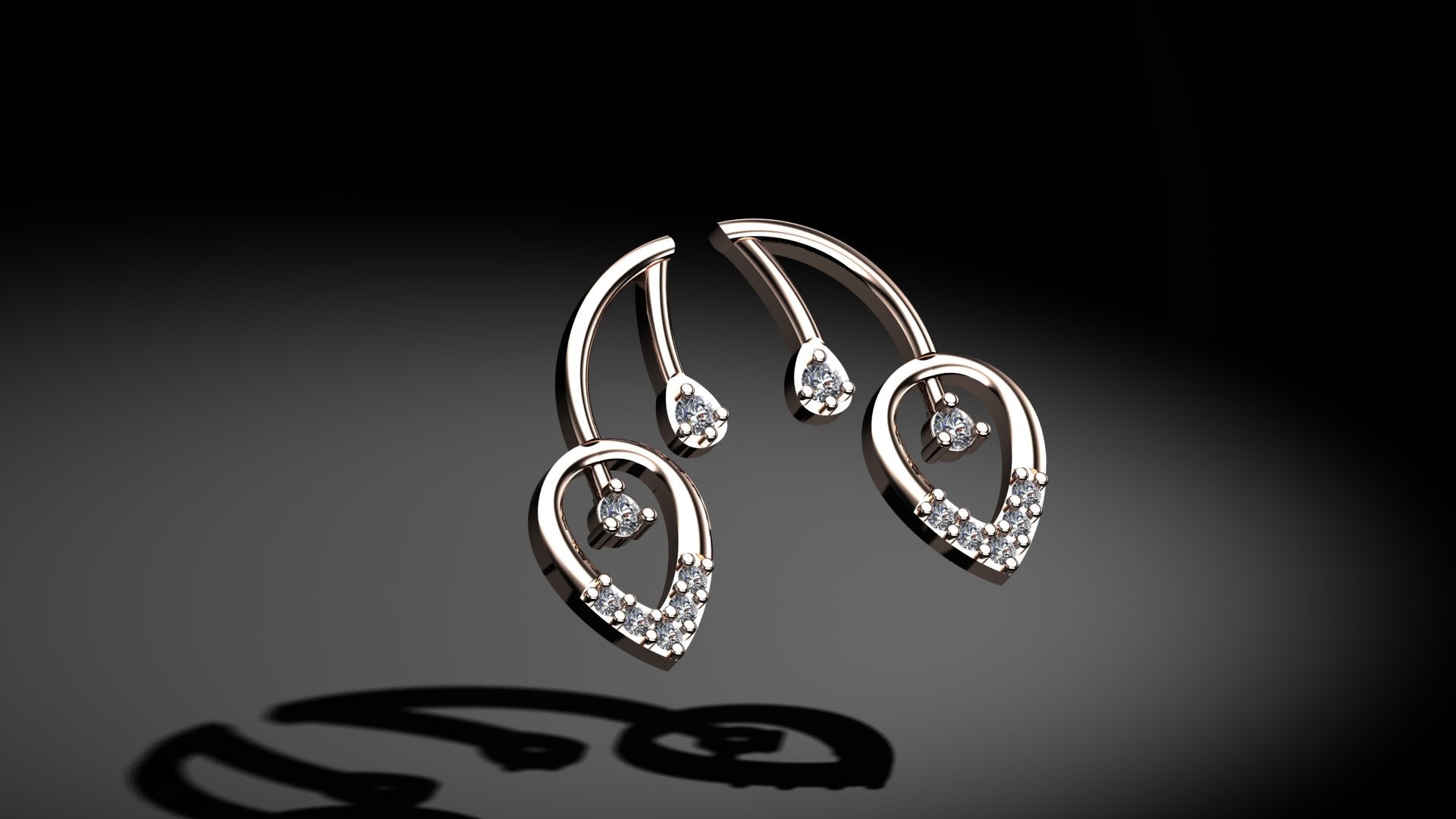 Diamond Leafe Earrings