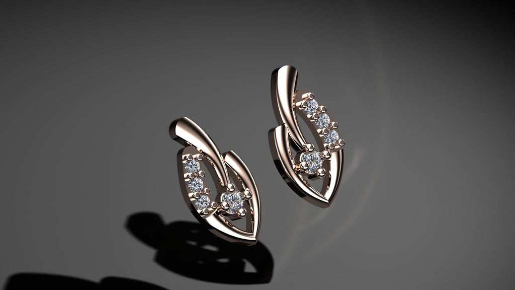Leafy Diamond Ear Cuffs