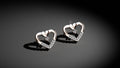 Ornate Heart Diamond Earrings