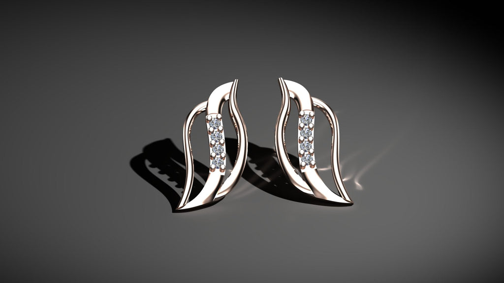Spring Diamond Stud Earrings