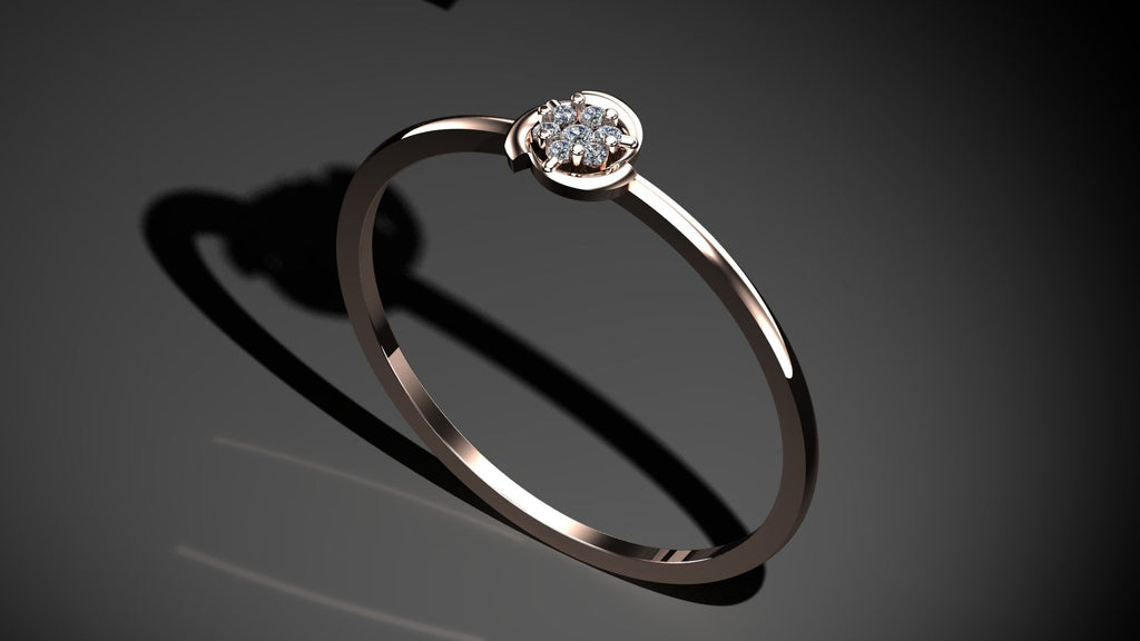 Snowflake Flower Diamond Ring