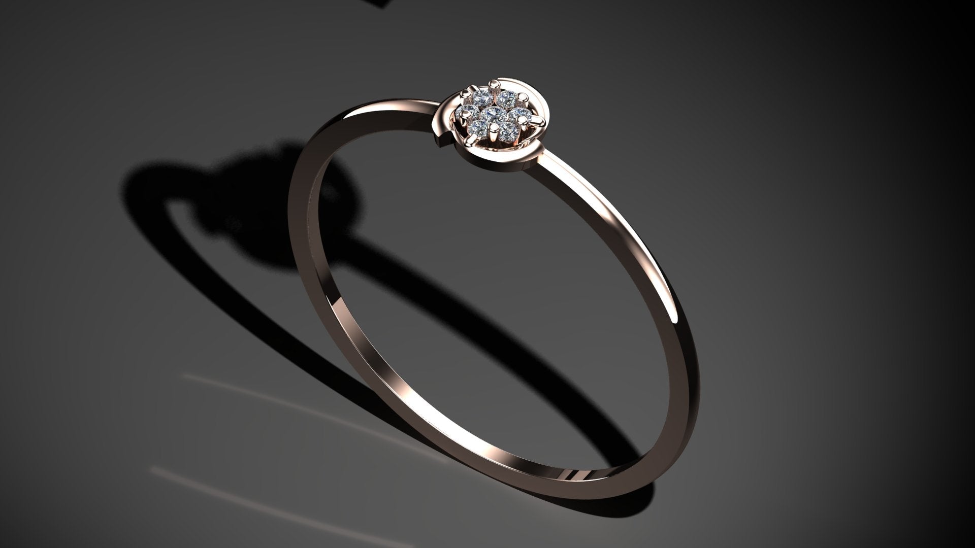 Snowflake Flower Diamond Ring