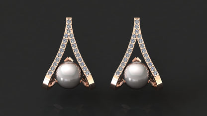 Diamond Crystal Dangling Earrings