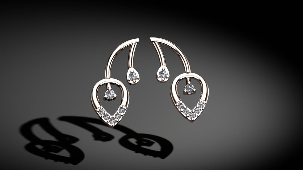 Diamond Leafe Earrings