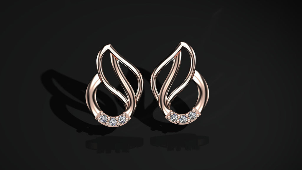 Diamond Twirl Earrings