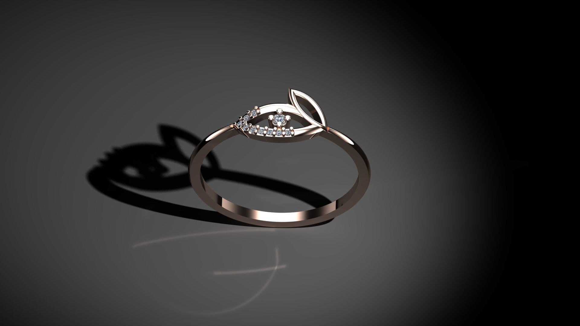 Tangled Glimmer Diamond Ring