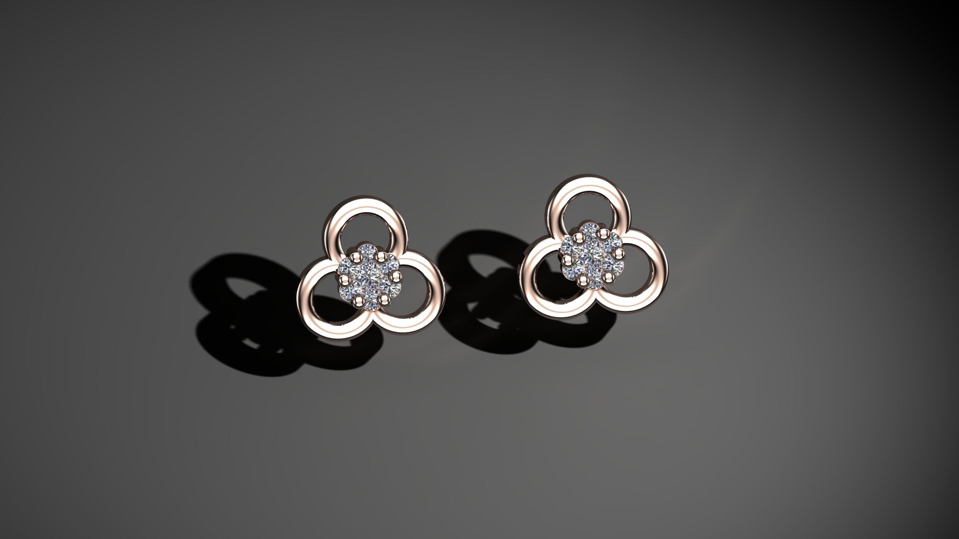 Swirl Diamond Earrings