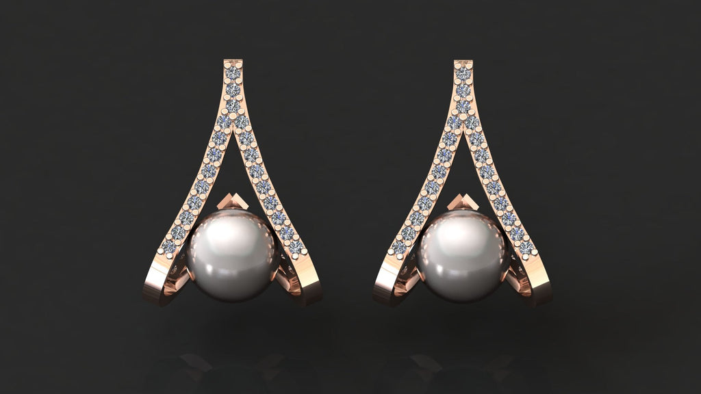 Diamond Crystal Dangling Earrings