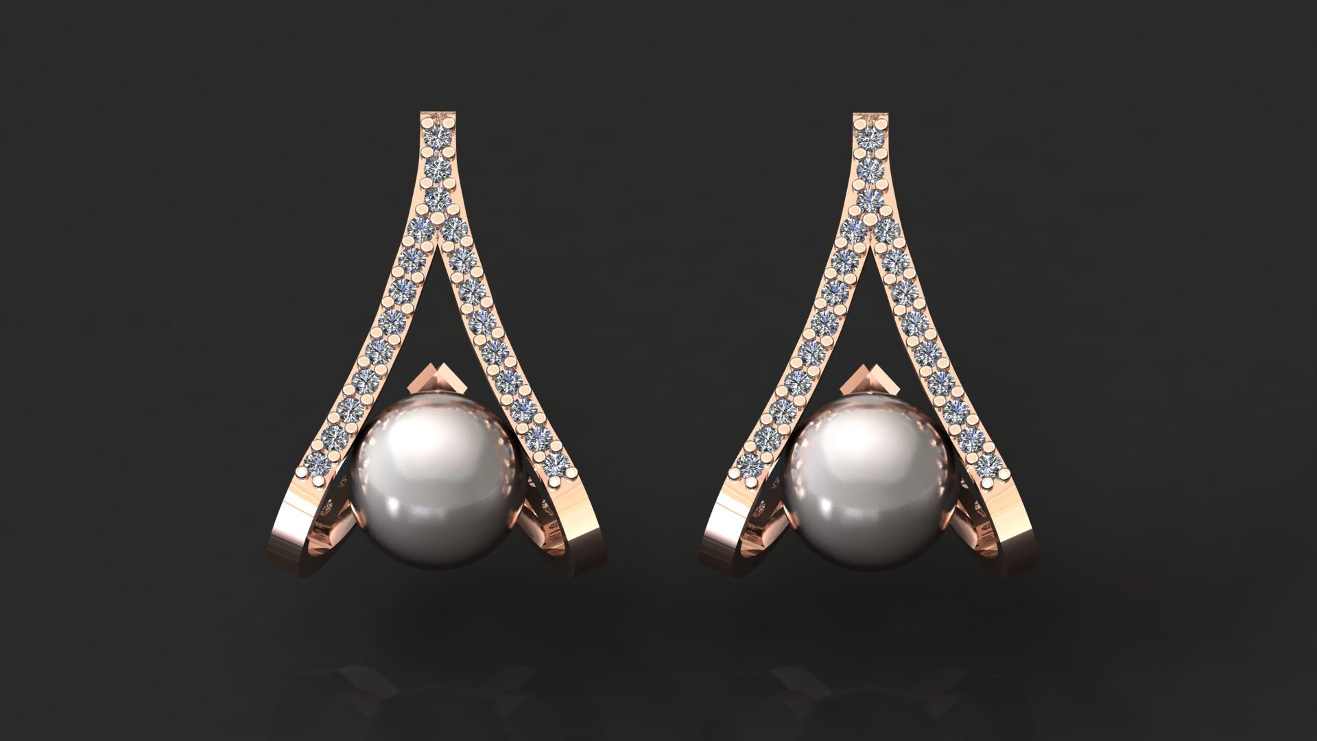 Diamond Crystal Dangling Earrings