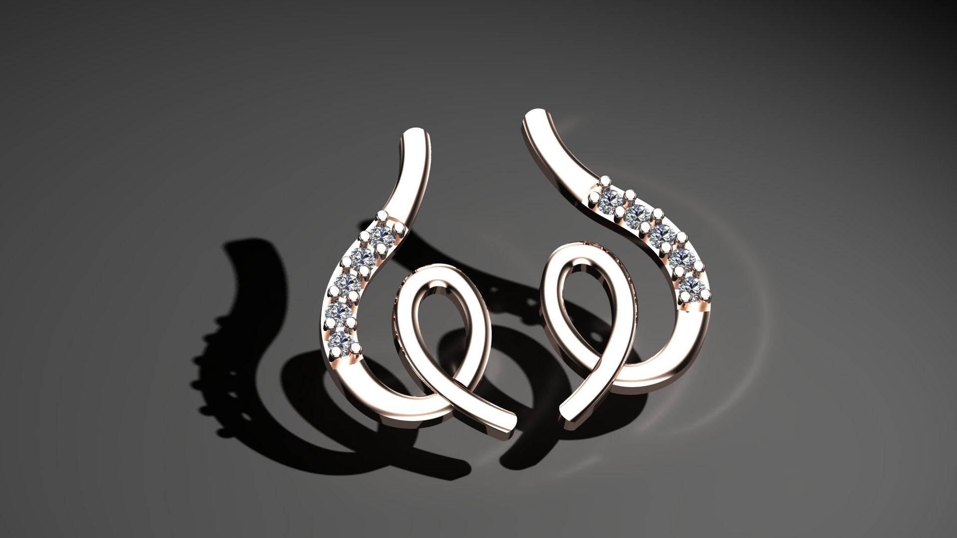 Duet Sparkle Diamond Earrings