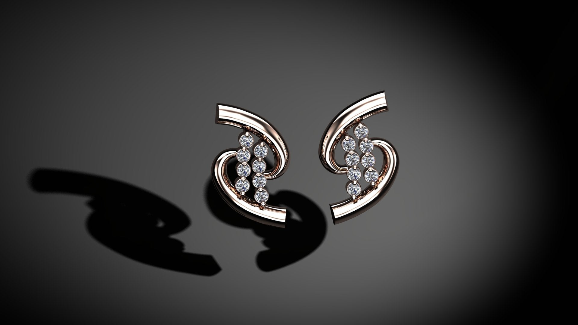 Delicate Sparkling Diamond Earrings