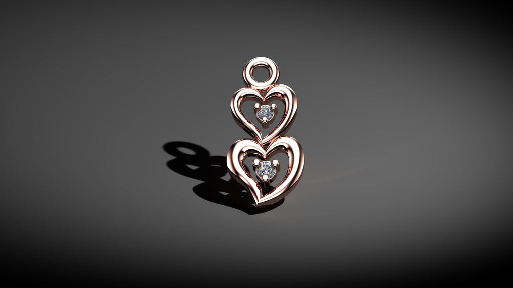 Twin Hearts Harmony Pendant