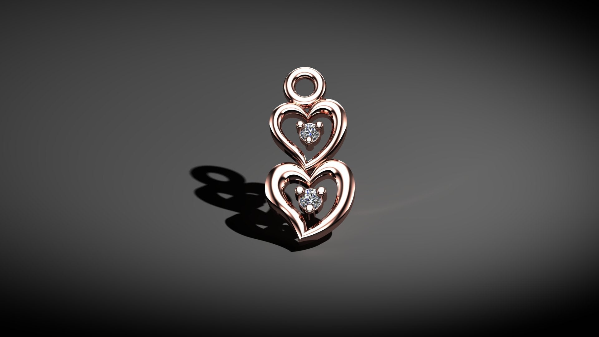 Twin Hearts Harmony Pendant