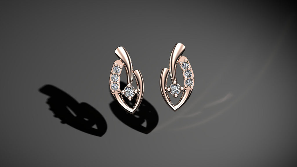 Leafy Diamond Ear Cuffs