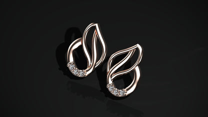 Diamond Twirl Earrings