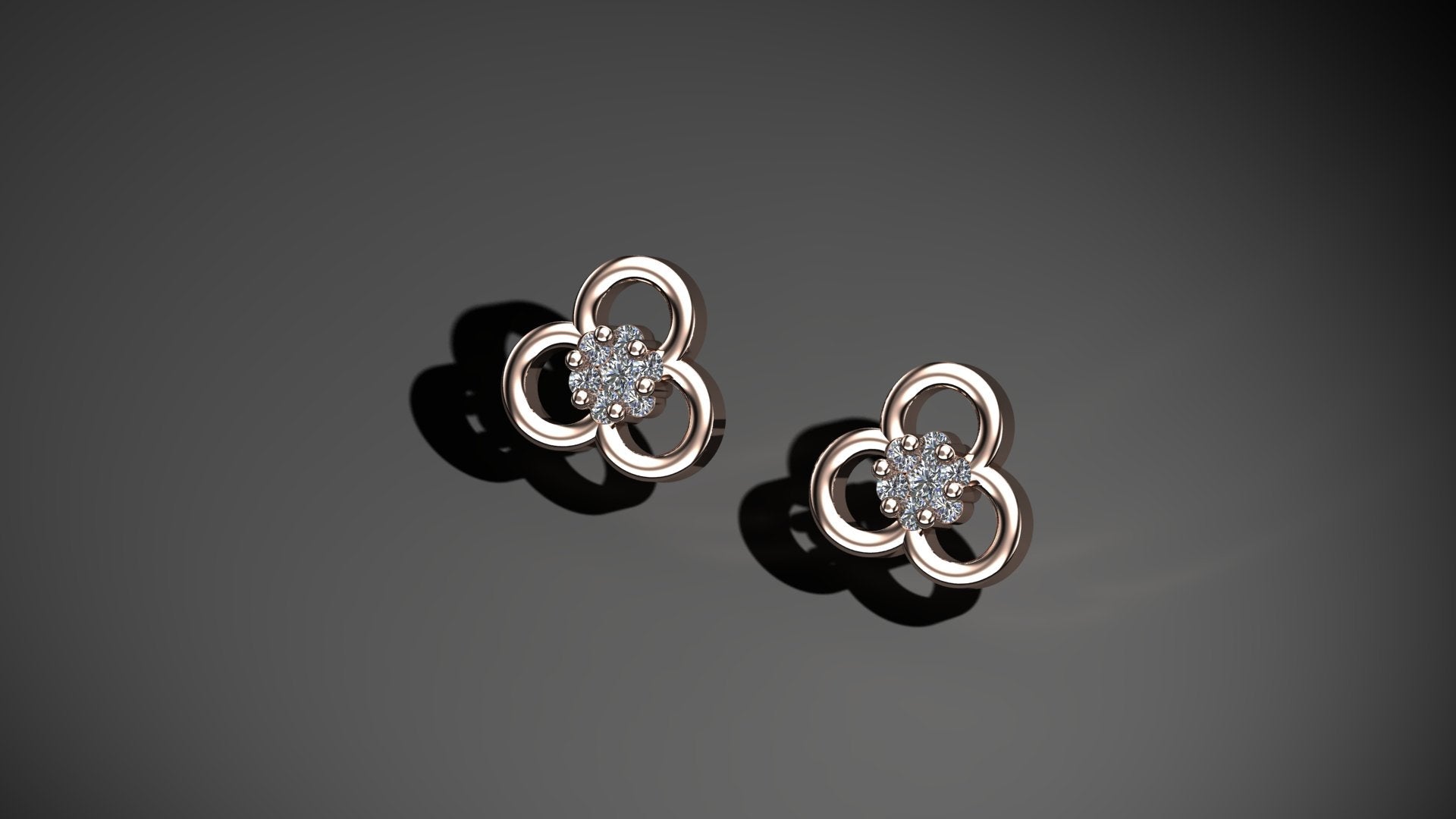 Swirl Diamond Earrings