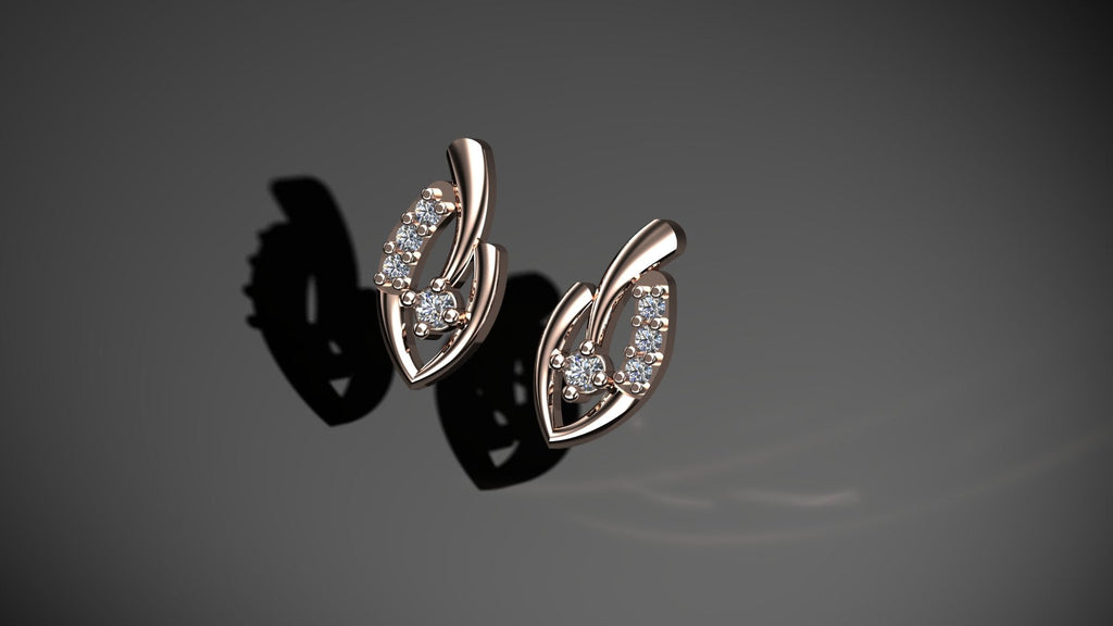 Leafy Diamond Ear Cuffs