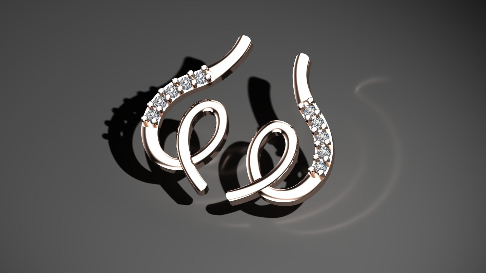 Duet Sparkle Diamond Earrings