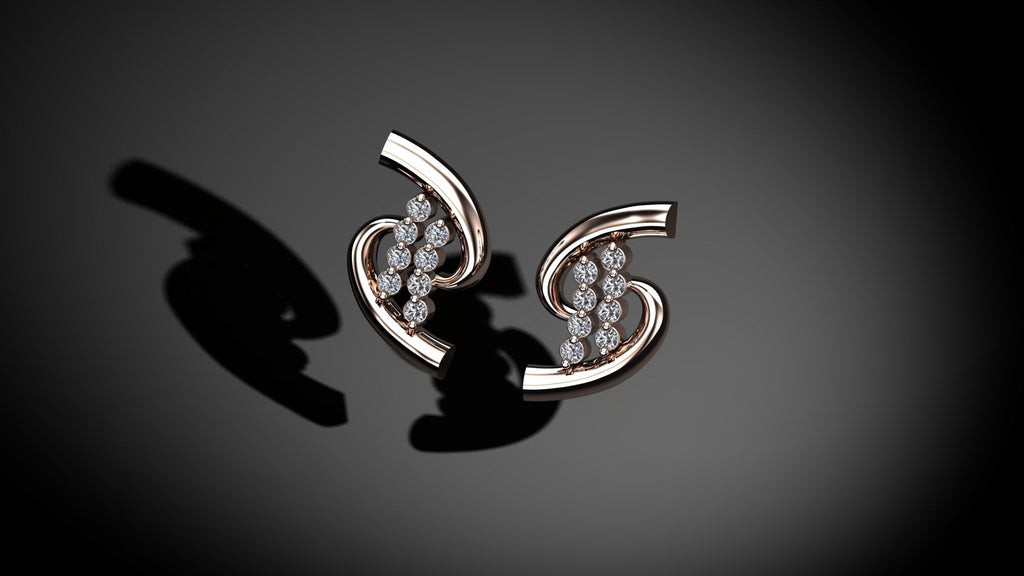 Delicate Sparkling Diamond Earrings