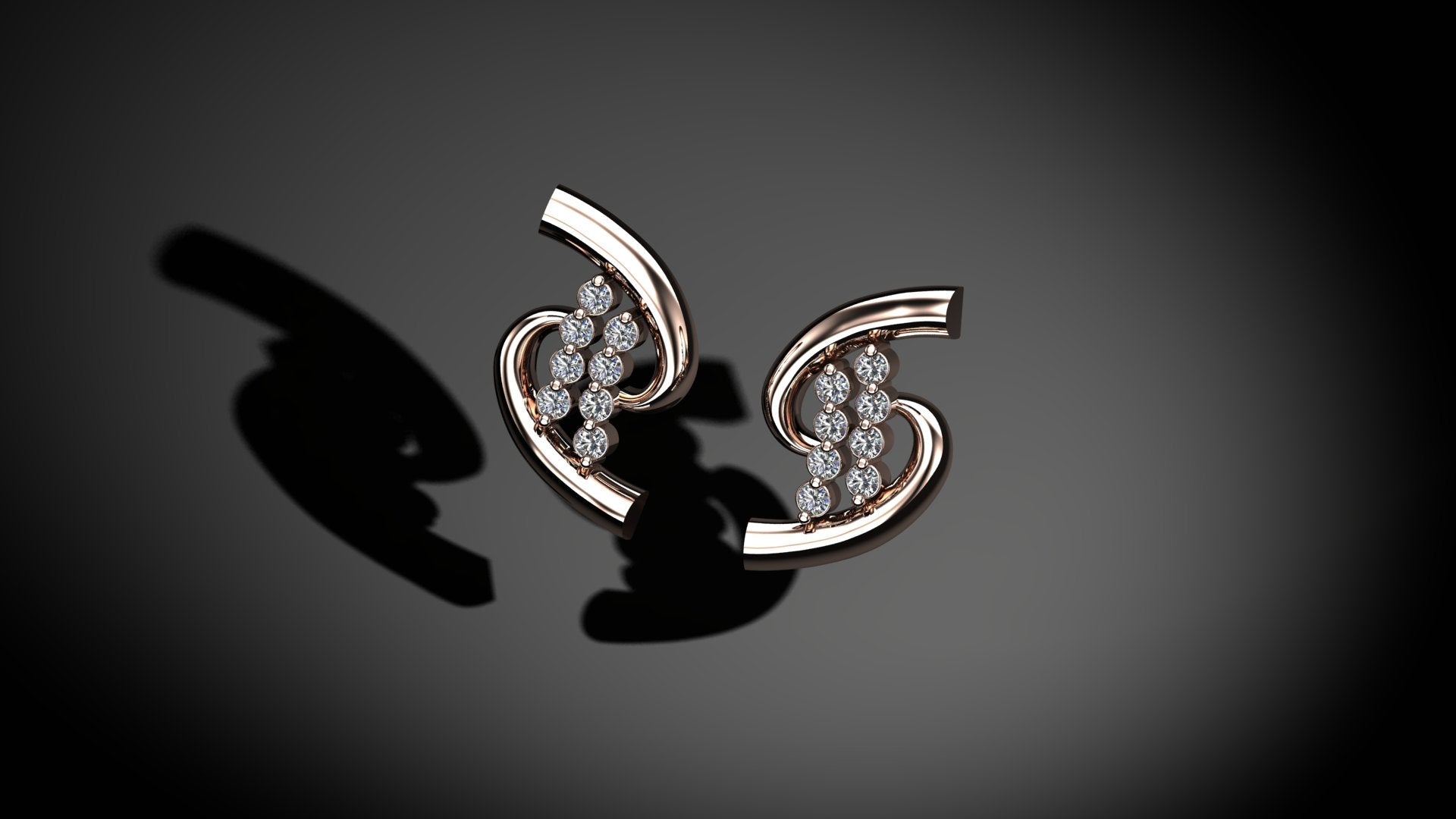 Delicate Sparkling Diamond Earrings