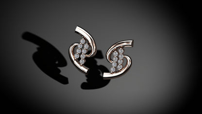 Delicate Sparkling Diamond Earrings