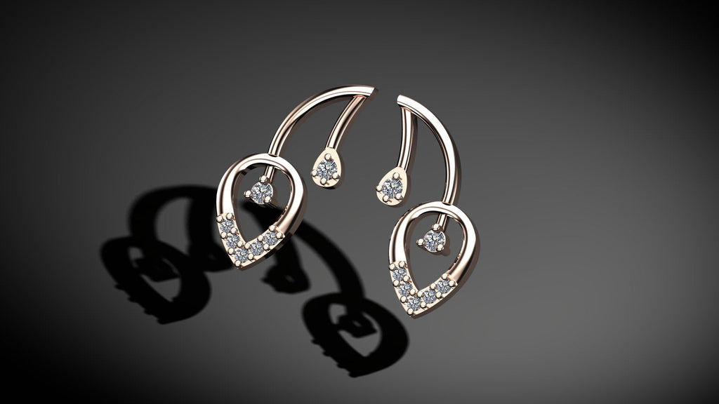 Diamond Leafe Earrings